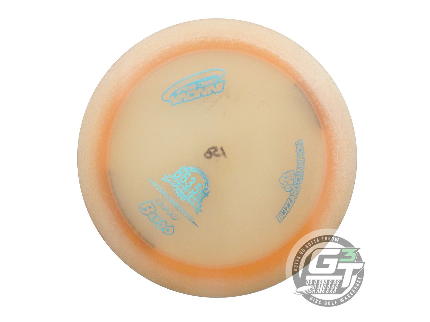 USED Innova Blizzard Boss 150g Peach Aqua Foil Distance Driver Golf Disc