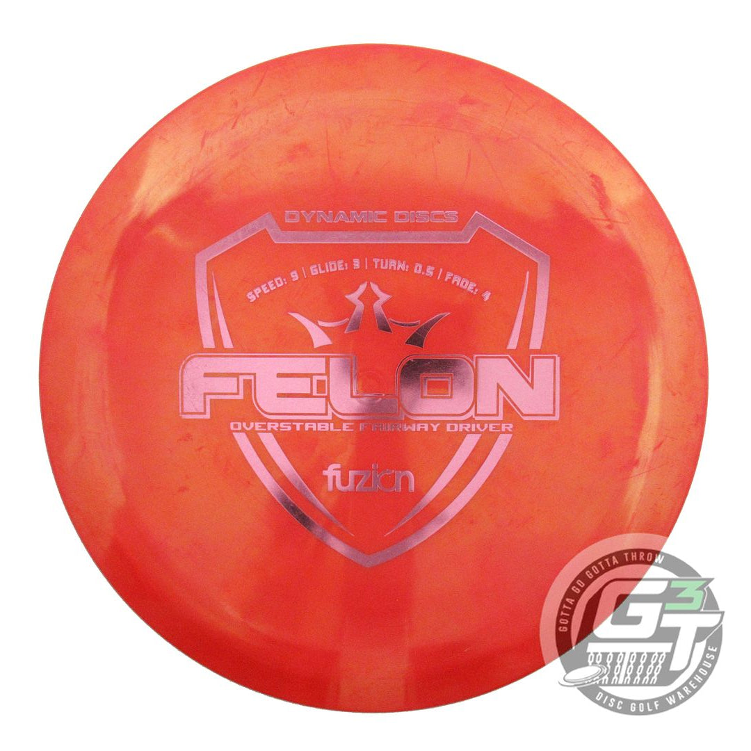 USED Dynamic Discs Fuzion Felon 171g Red Pink Foil Fairway Driver Golf Disc