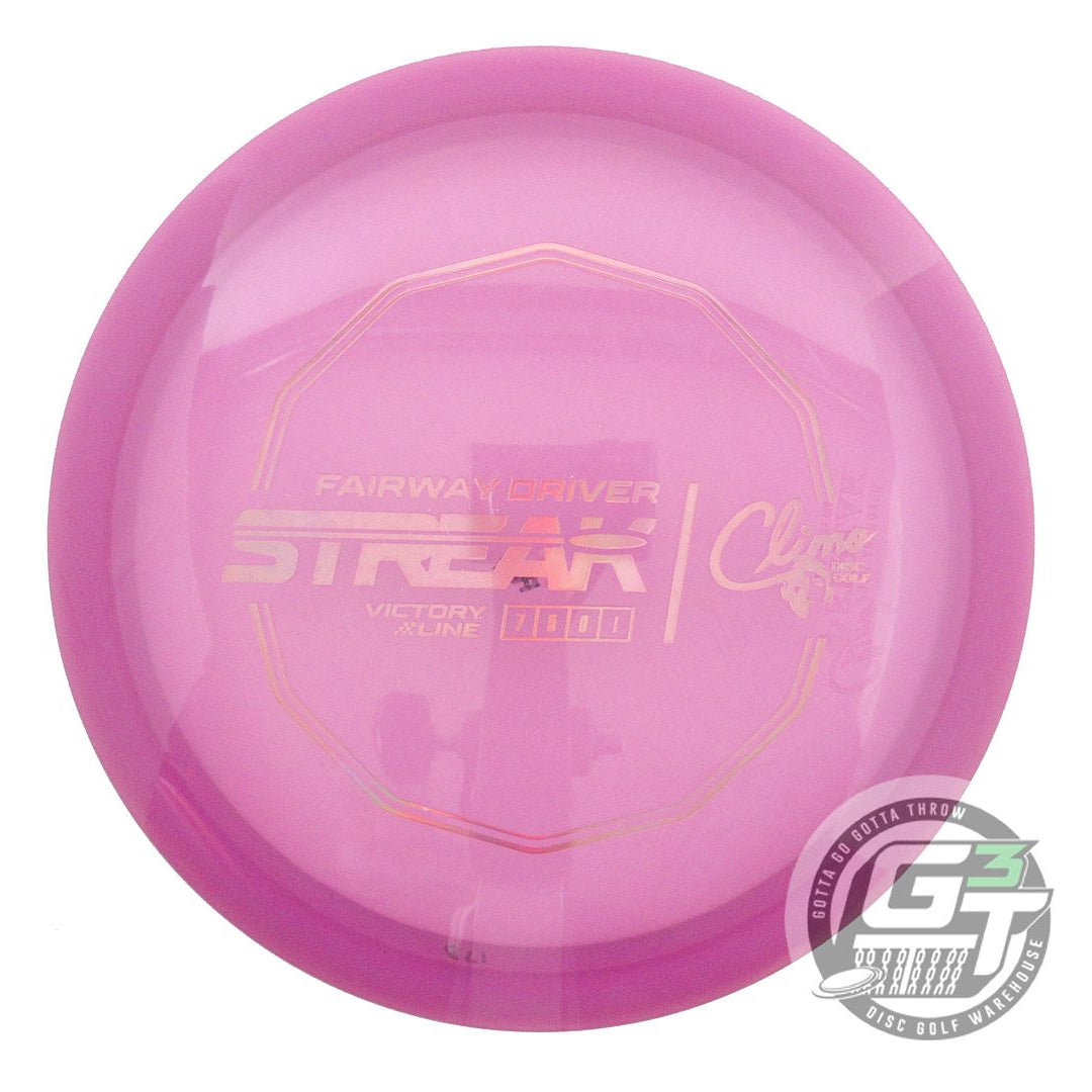 USED Climo Victory Line Streak 178g Purple Pink Holo Foil Fairway Driver Disc