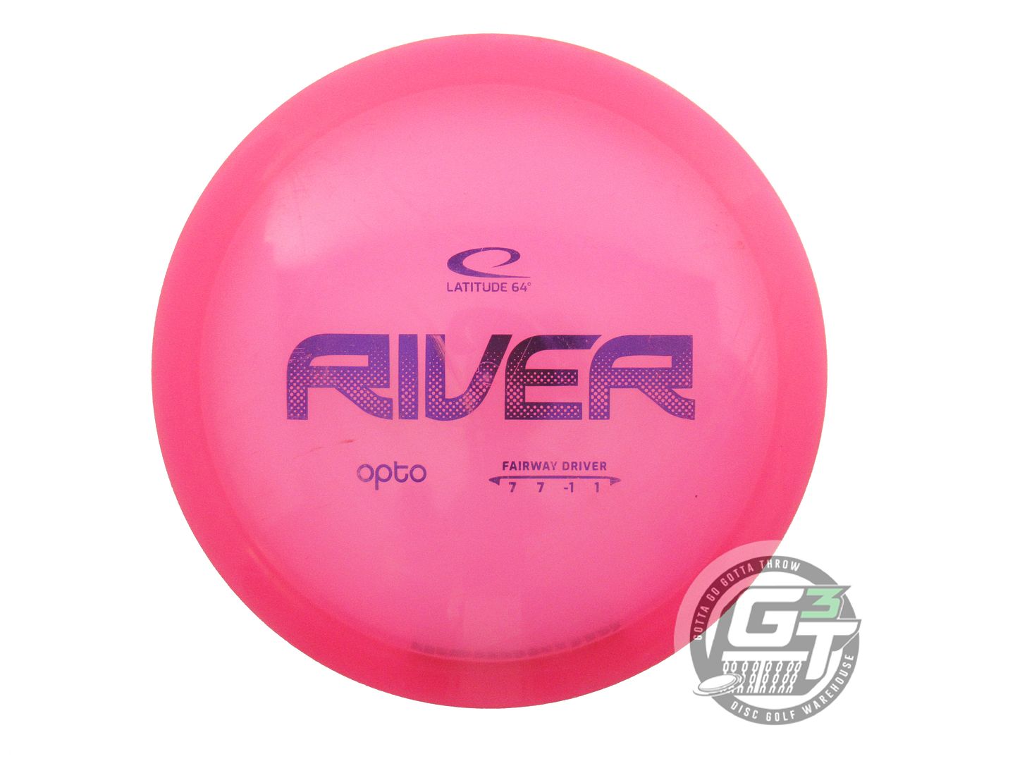 USED Latitude 64 Opto River 167g Pink Purple Foil Fairway Driver Golf Disc