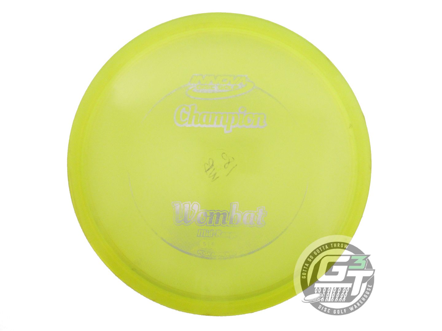 USED Innova Champion Wombat 180g Yellow Silver Foil Midrange Golf Disc