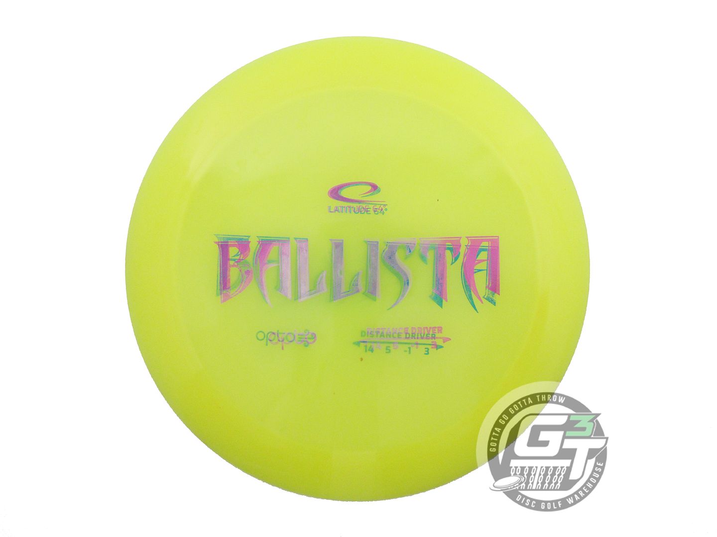 USED Latitude 64 X-OUT Opto Ballista 169g Yellow Distance Driver Golf Disc