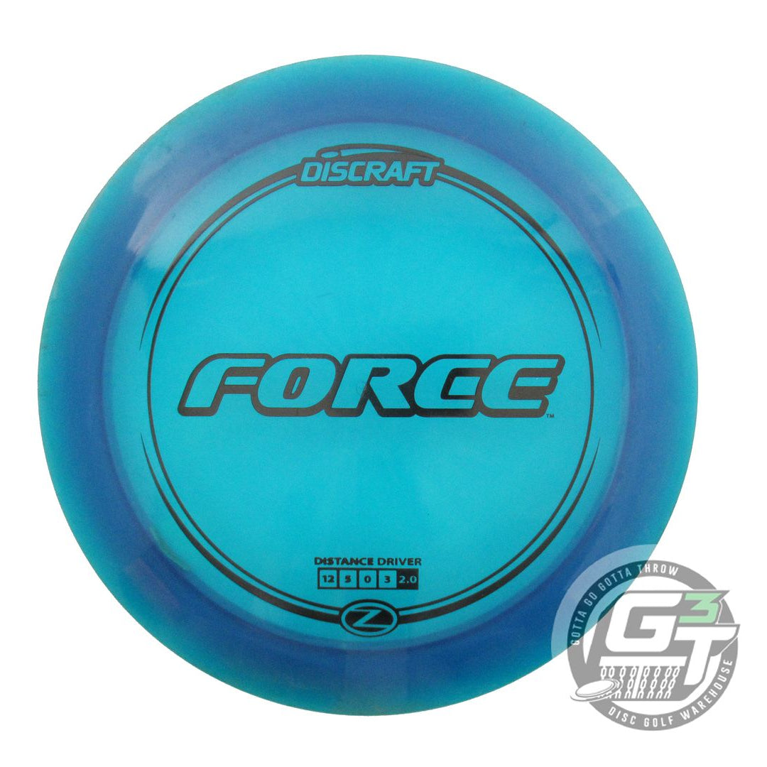 USED Discraft Z Force 176g Blue Black Stamp Distance Driver Golf Disc
