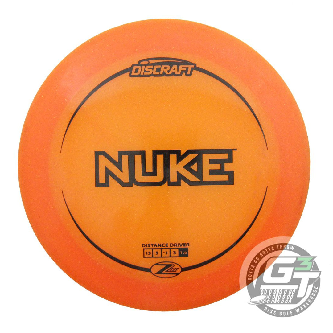 USED Discraft Z Lite Nuke 165g Orange Black Stamp Distance Driver Golf Disc