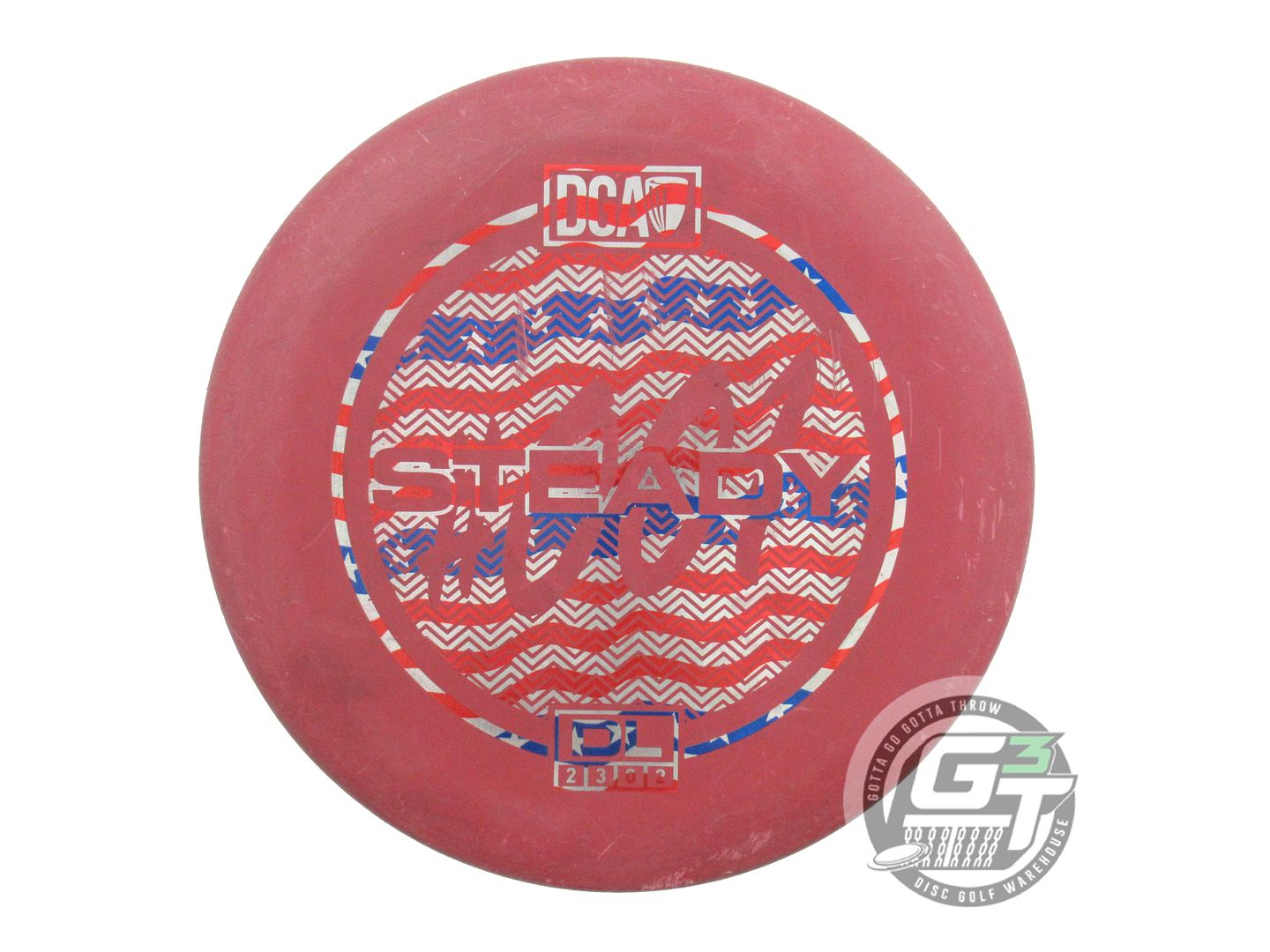 USED DGA D-Line Steady 175g Maroon Flag Foil Putter Golf Disc