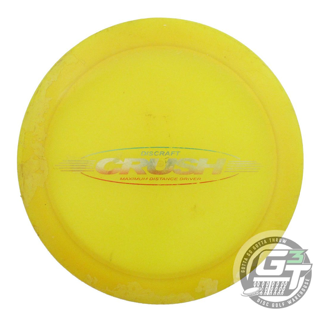 USED Discraft Elite Z Crush 172g Yellow Rainbow Foil Distance Driver Golf Disc