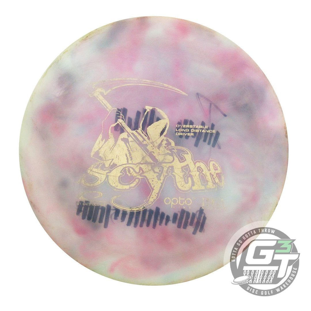 USED Latitude 64 Opto Scythe 173g White HOME DYED Distance Driver Golf Disc