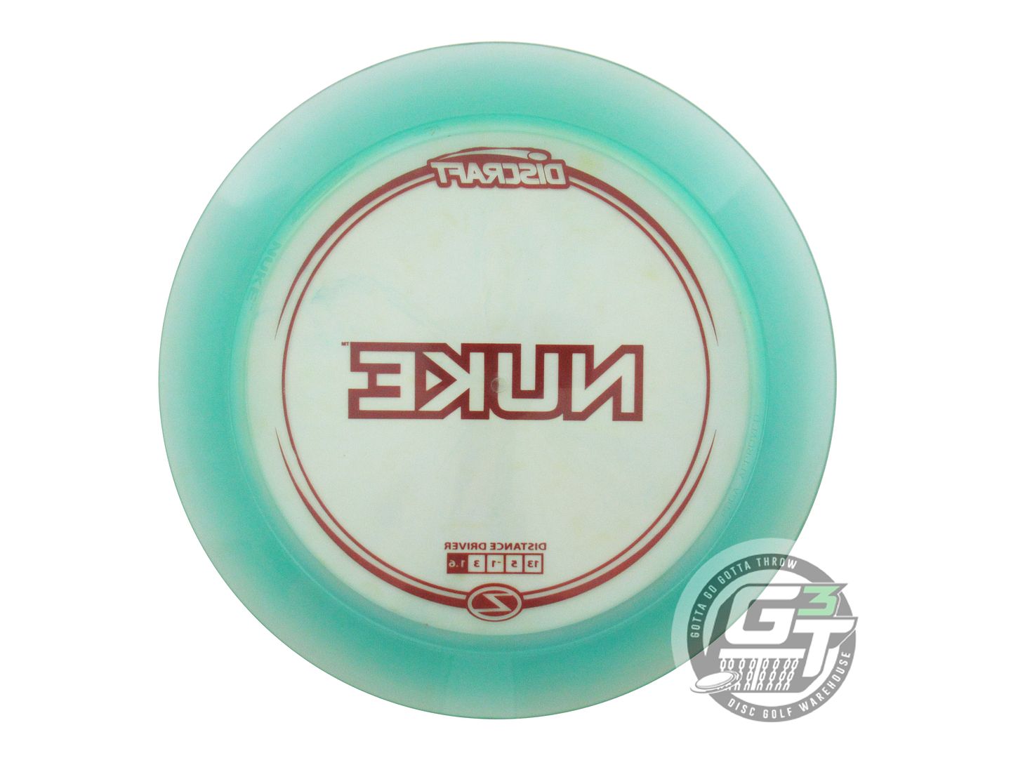 USED Discraft Z Nuke 176g Seafoam Maroon Stamp Distance Driver Golf Disc