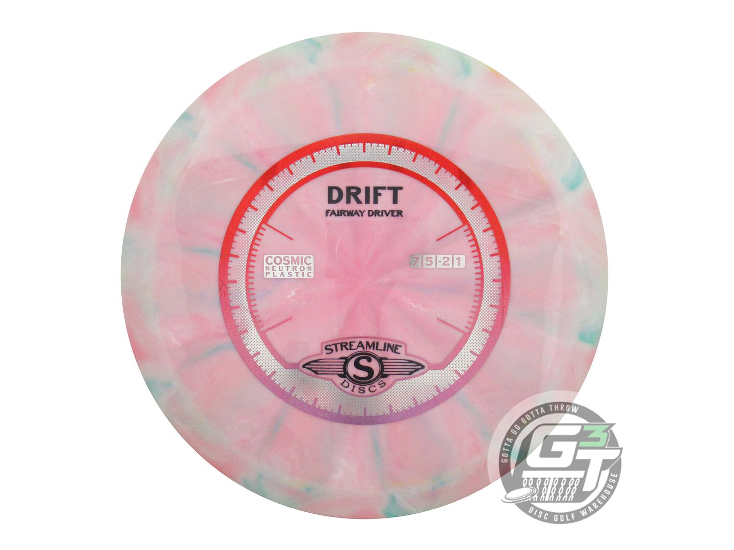 USED Streamline Discs Cosmic Neutron Drift 173g Pink-Green Distance Driver Disc