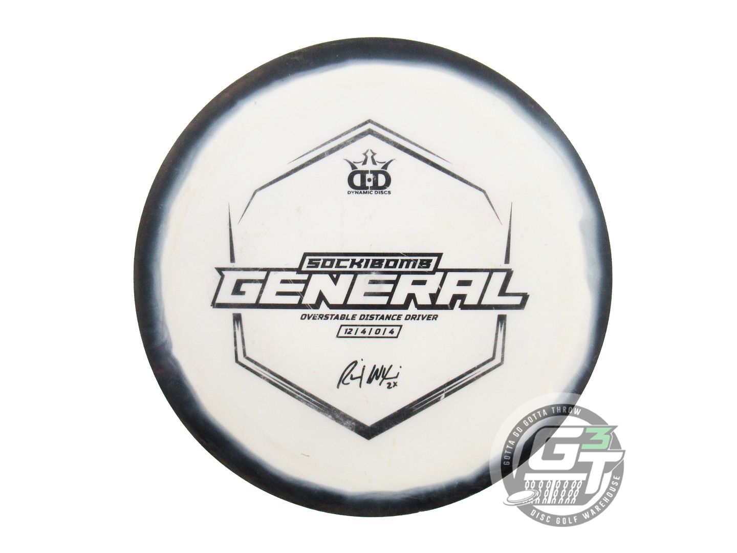 USED Dynamic Discs Supreme Orbit General 174g Black-White Distance Driver Disc