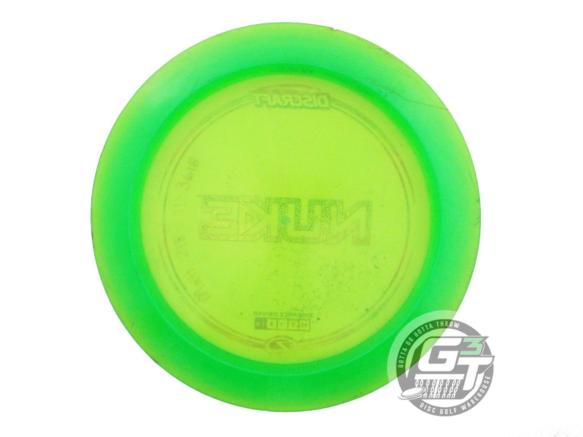 USED Discraft Z Nuke 176g Green Rainbow Star Foil Distance Driver Golf Disc