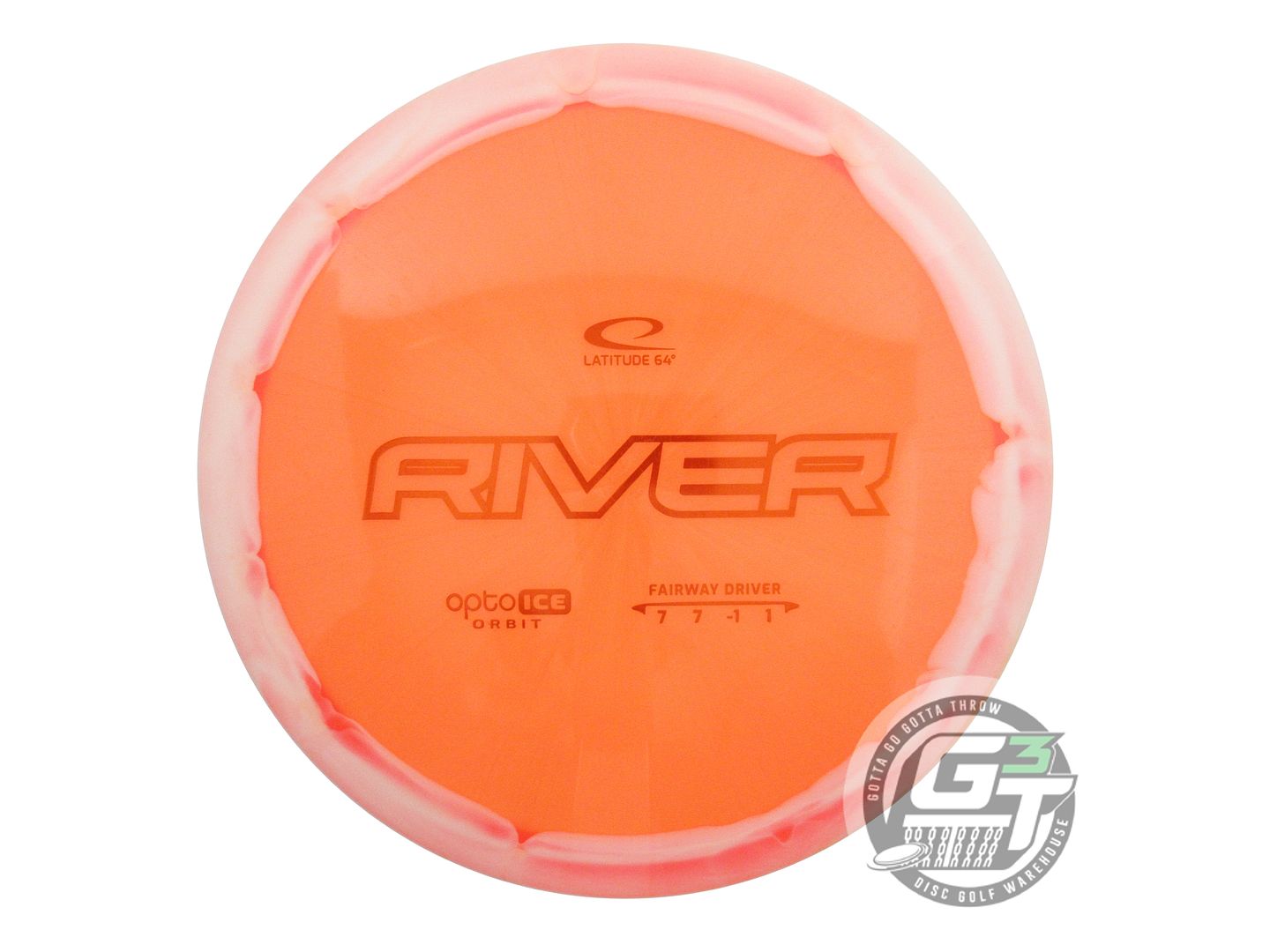 USED Latitude 64 Opto Ice Orbit River 173g White-Orange Fairway Driver Golf Disc