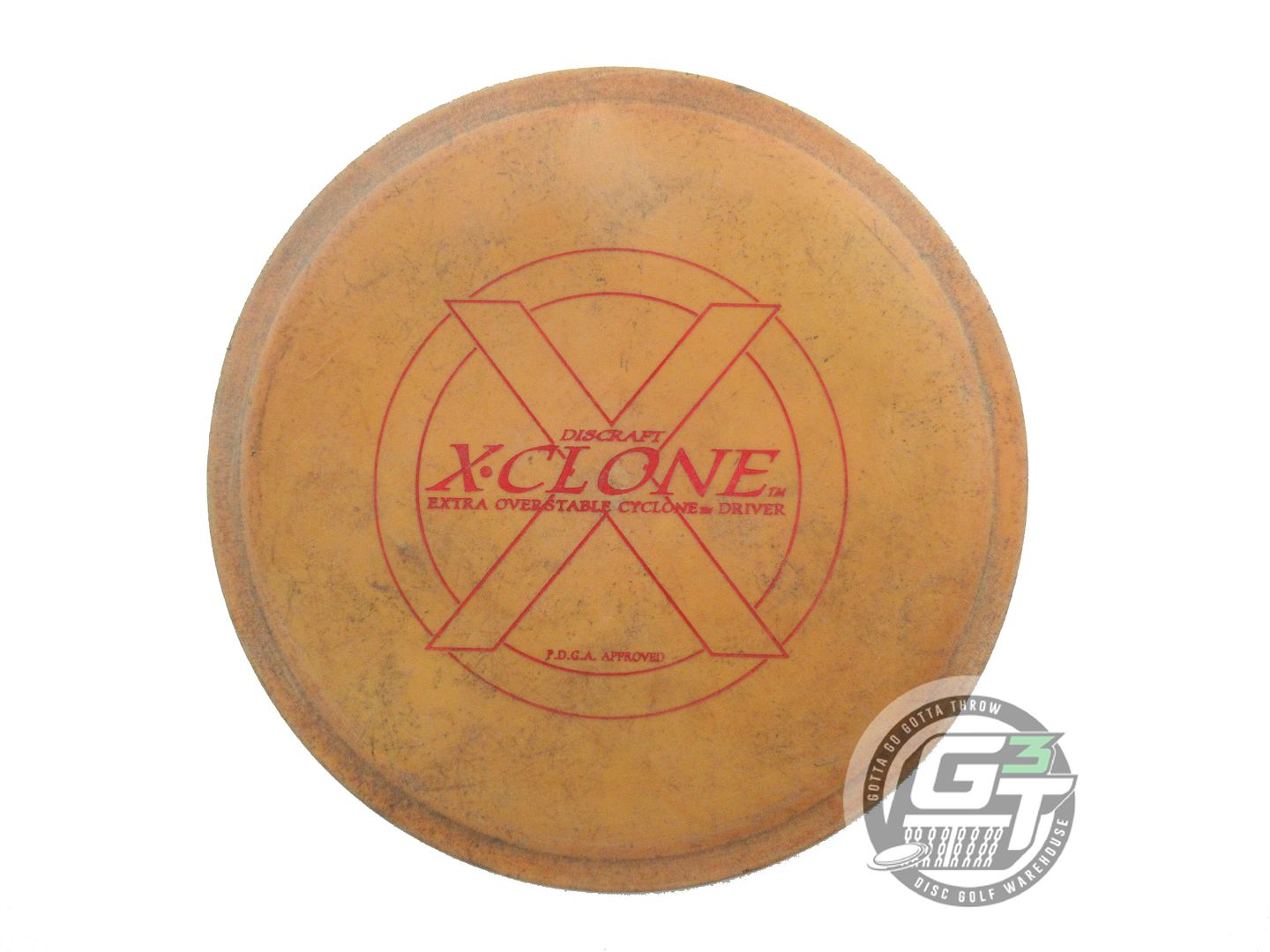 USED Discraft Elite X X-Clone 175g Peach Red Foil OOP Fairway Driver Disc