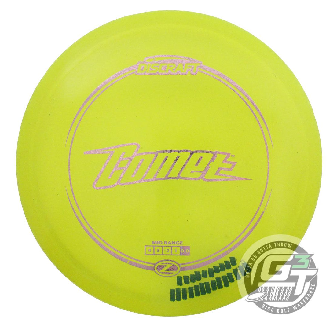USED Discraft Z Comet 176g Yellow Lilac Foil Midrange Golf Disc