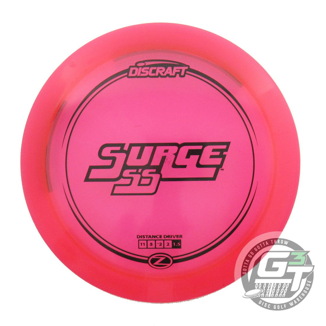 USED Discraft Z Surge SS 174g Pink Black Stamp Distance Driver Golf Disc