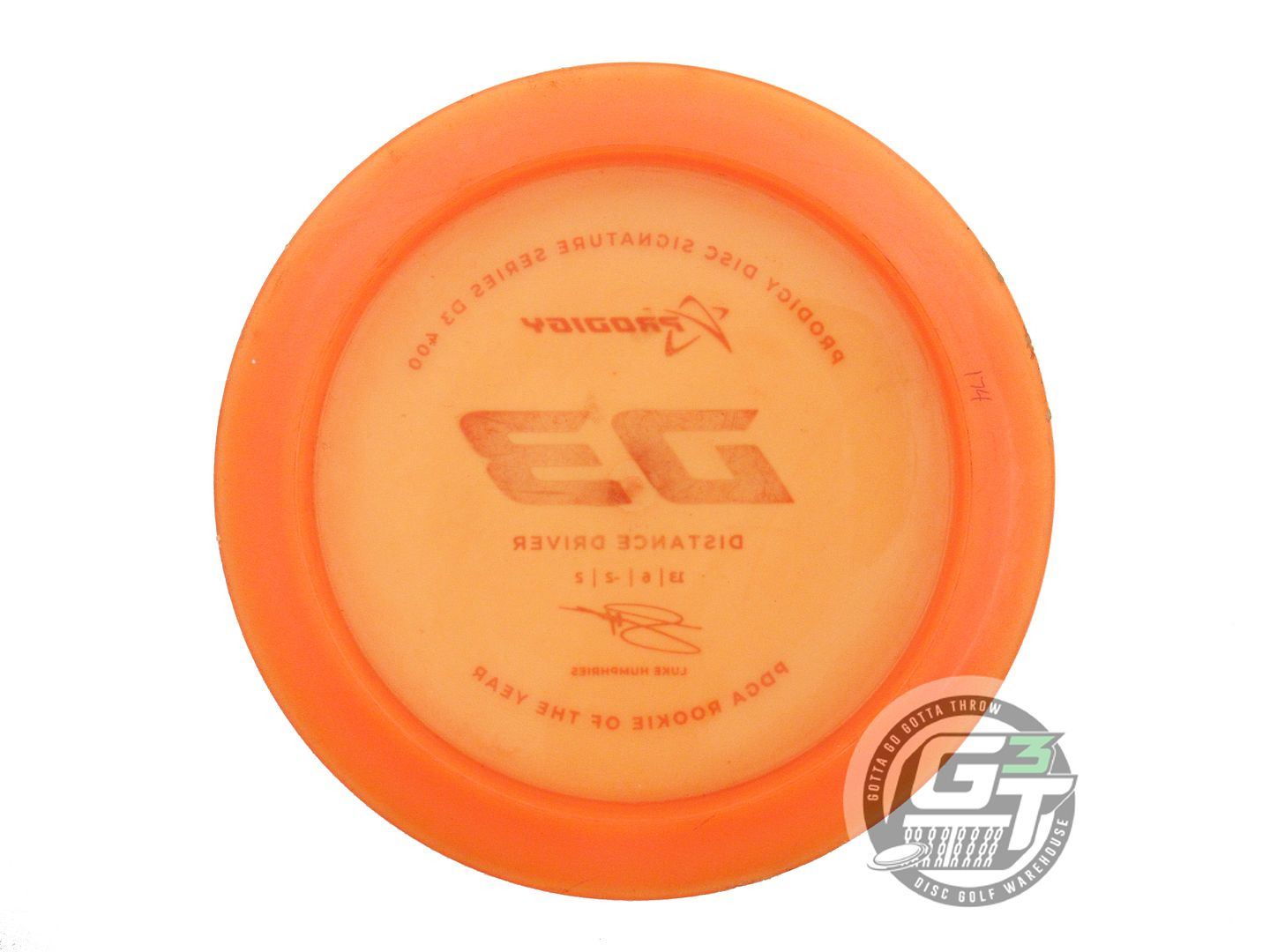 USED Prodigy Discs 400 D3 174g Orange Red Star Foil Distance Driver Golf Disc