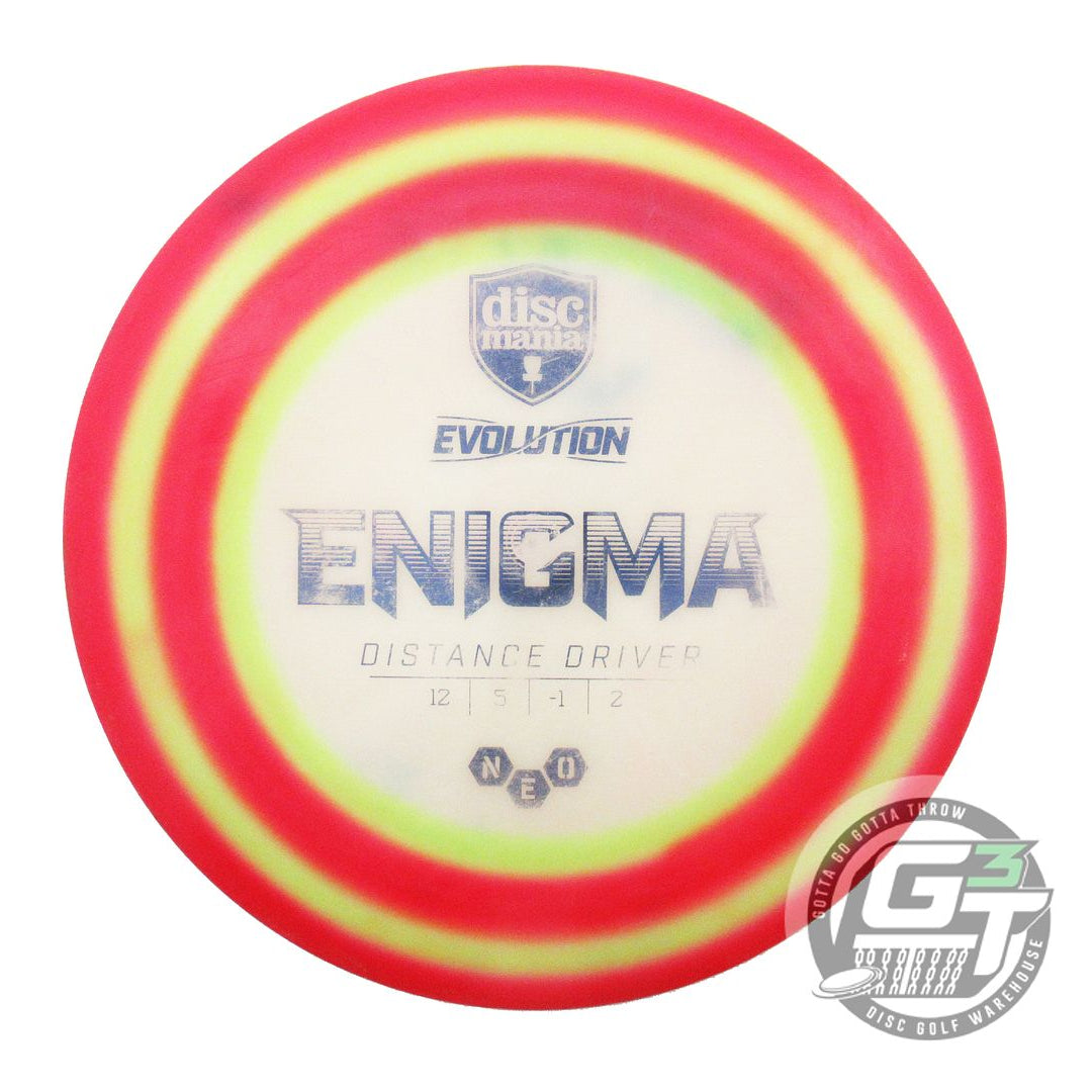 USED DiscMania Neo Enigma 175g White HOME DYED Distance Driver Golf Disc