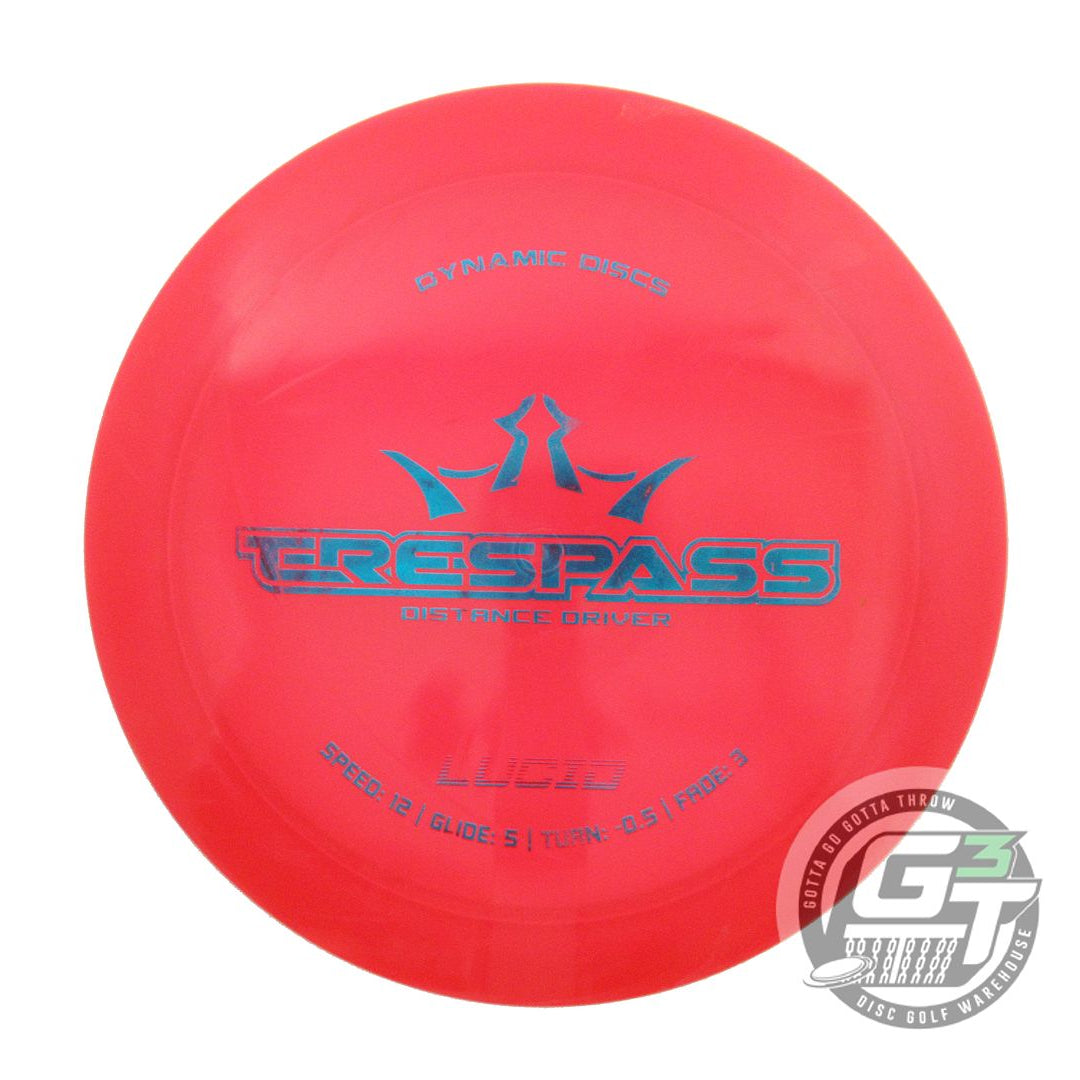 USED Dynamic Discs Lucid Trespass 175g Red Blue Foil Distance Driver Golf Disc