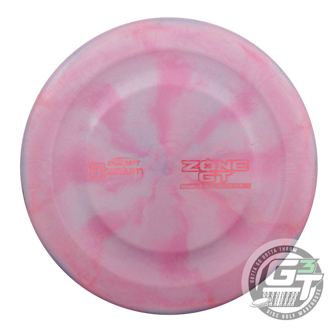 USED Discraft Titanium Zone GT 177g Pink-Lilac Putter Golf Disc