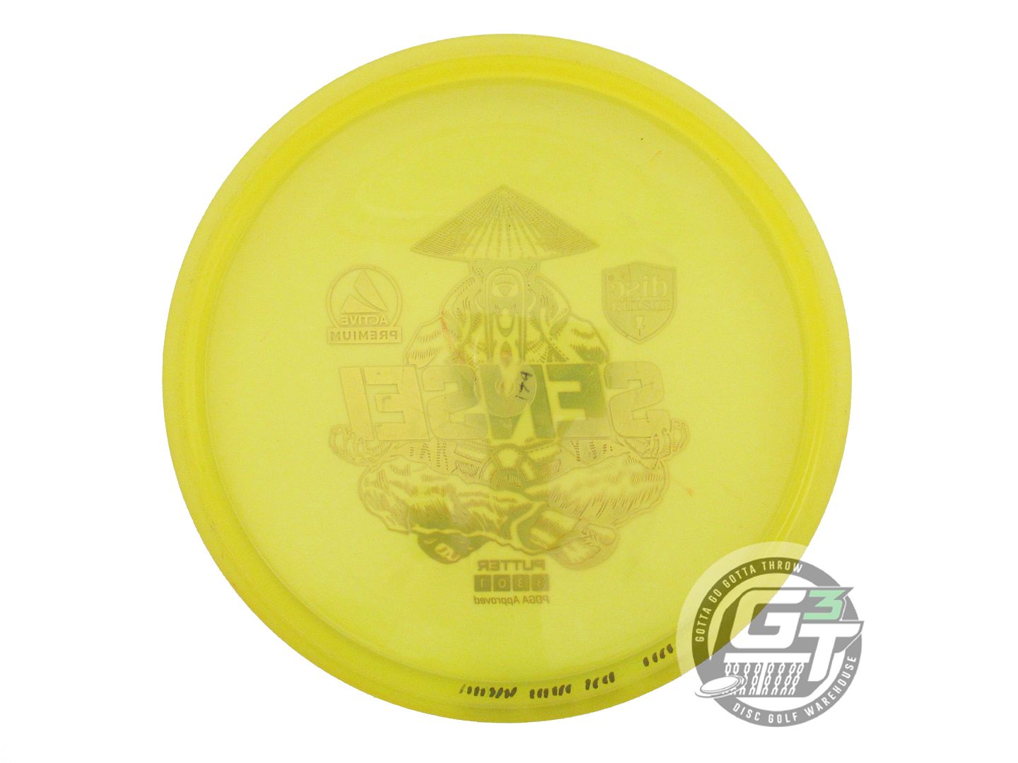 USED DiscMania Active Premium Sensei 174g Yellow Red Foil Putter Golf Disc