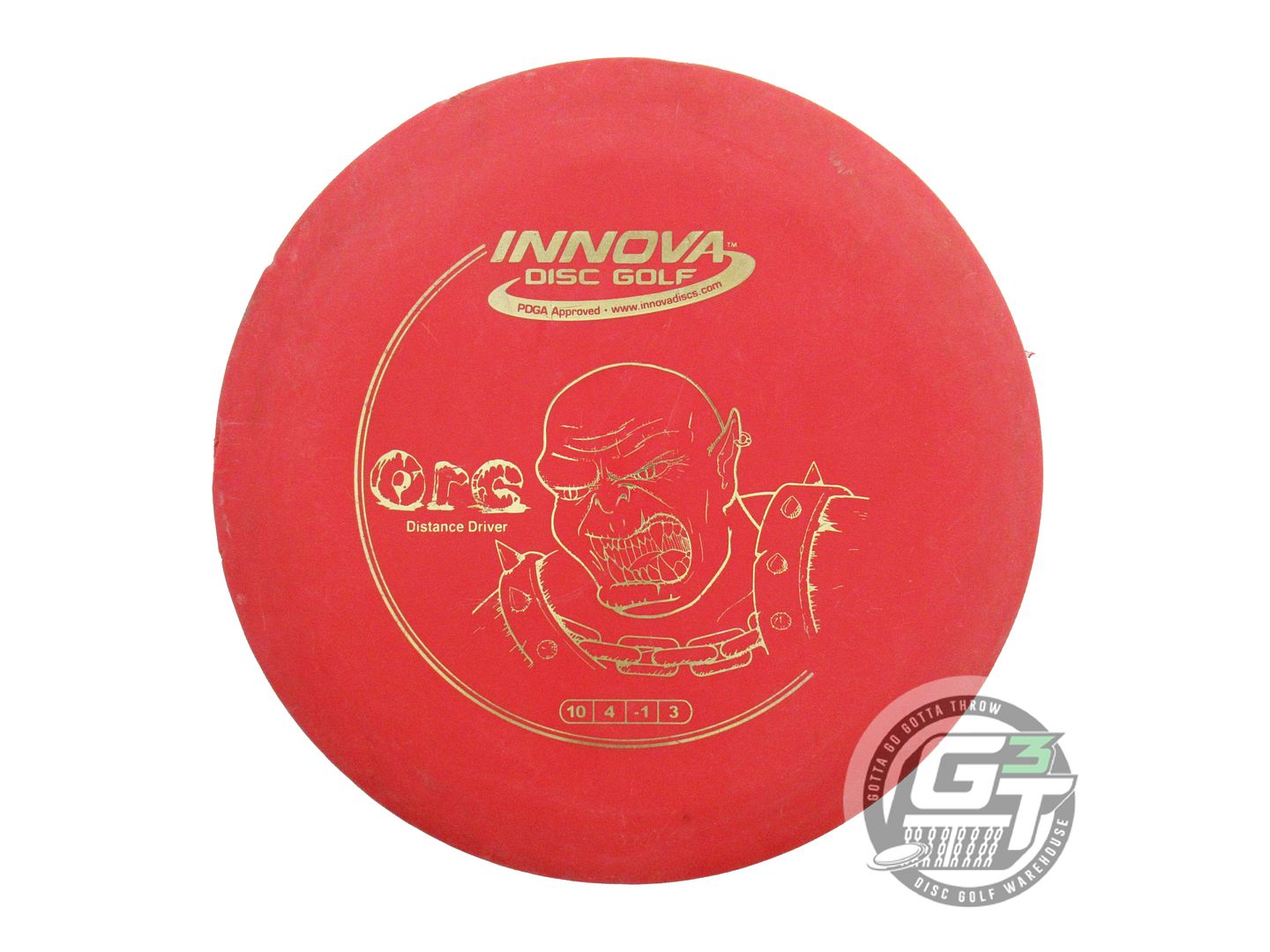 USED Innova DX Orc 172g Red Gold Foil Distance Driver Golf Disc