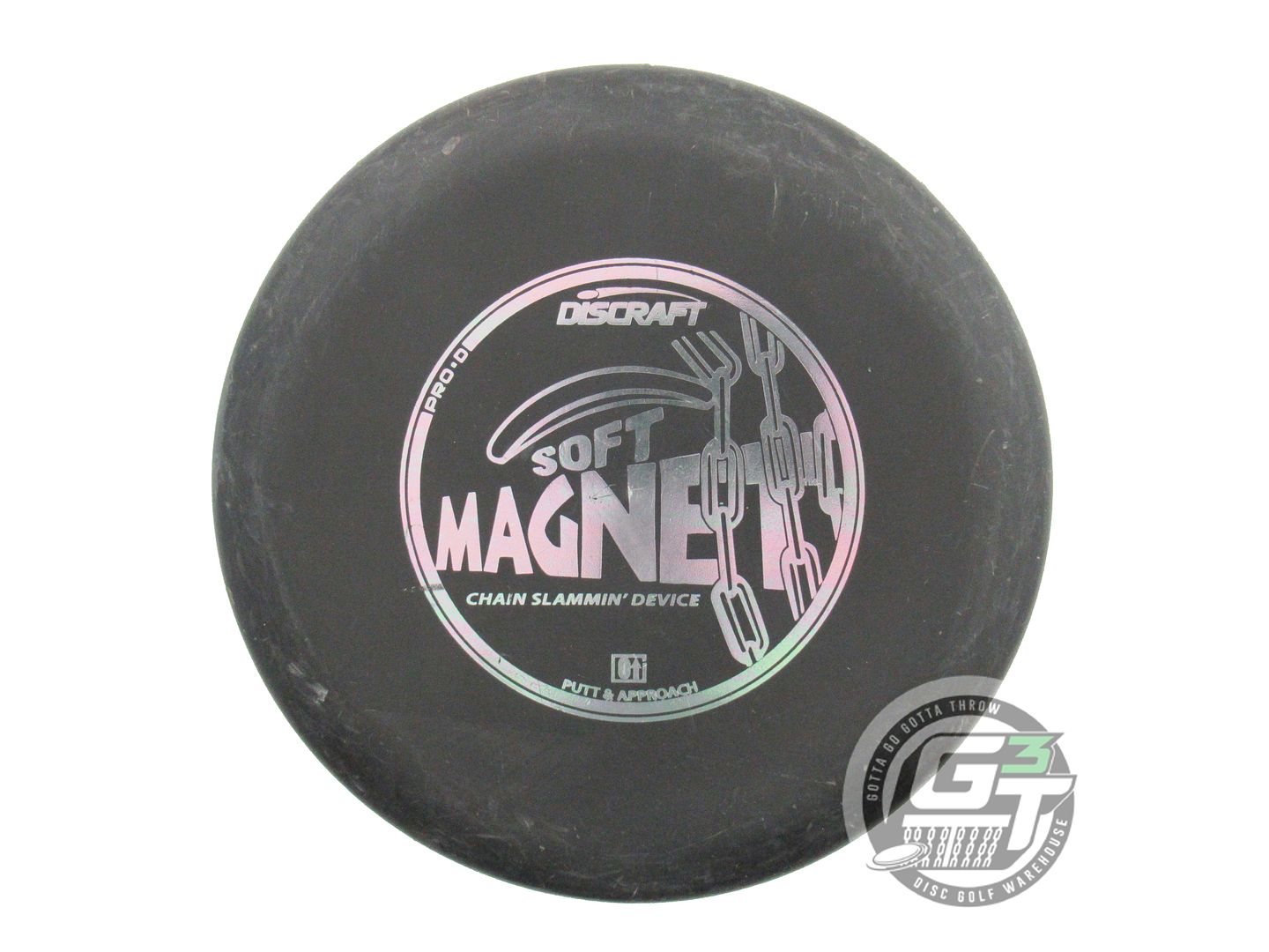 USED Discraft Pro D Soft Magnet 166g Black Silver Foil Putter Golf Disc
