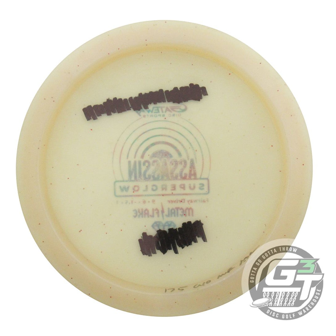 USED Gateway Metal Flake Super Glow Assassin 175g Cream Fireworks Driver Disc