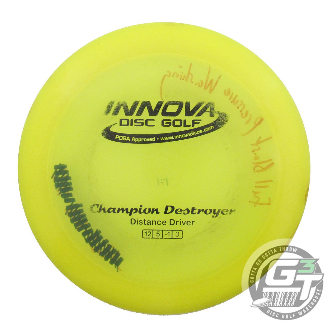 USED Innova Champion Destroyer 171g Yellow Black Stamp Distance Driver Golf Disc