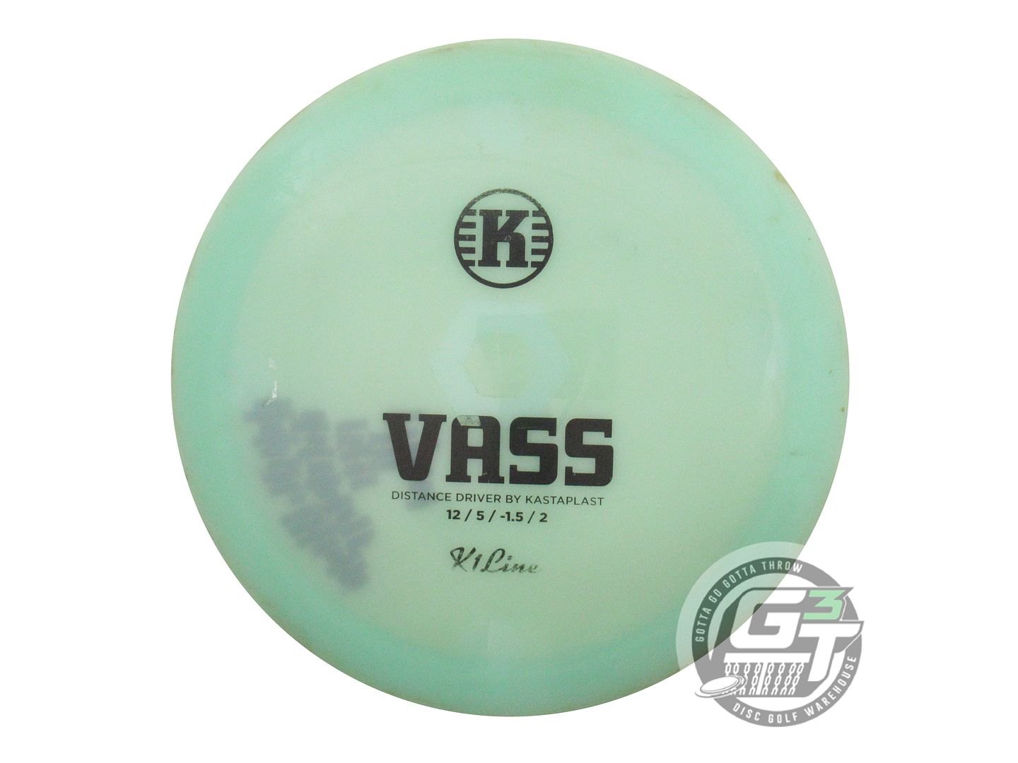USED Kastaplast FIRST RUN K1 Vass 176g Mint Black Stamp Distance Driver Disc