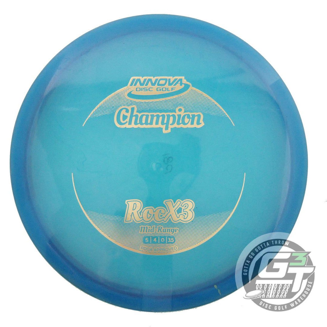 USED Innova Champion RocX3 180g Blue Gold Foil Midrange Golf Disc