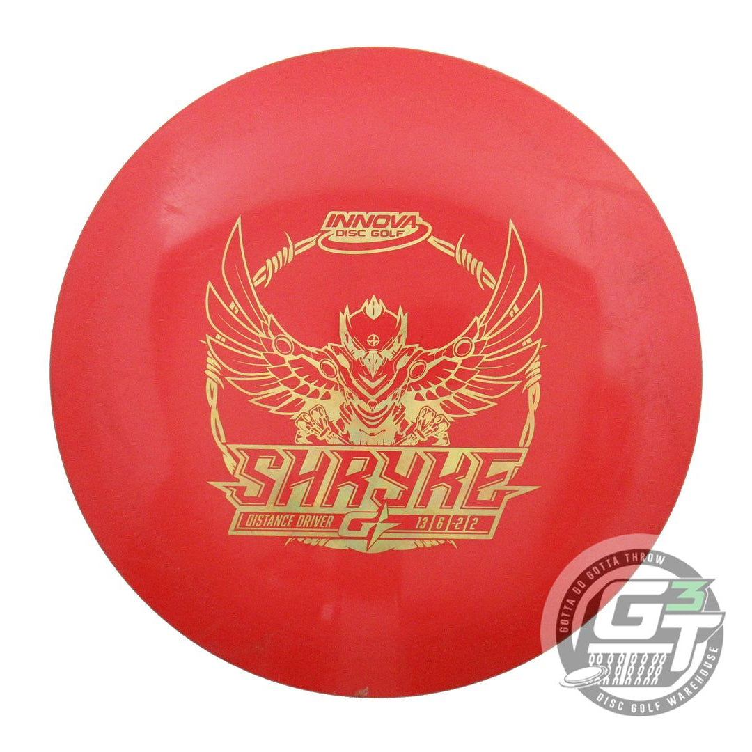 USED Innova GStar Shryke 169g Red Gold Pixel Foil Distance Driver Golf Disc