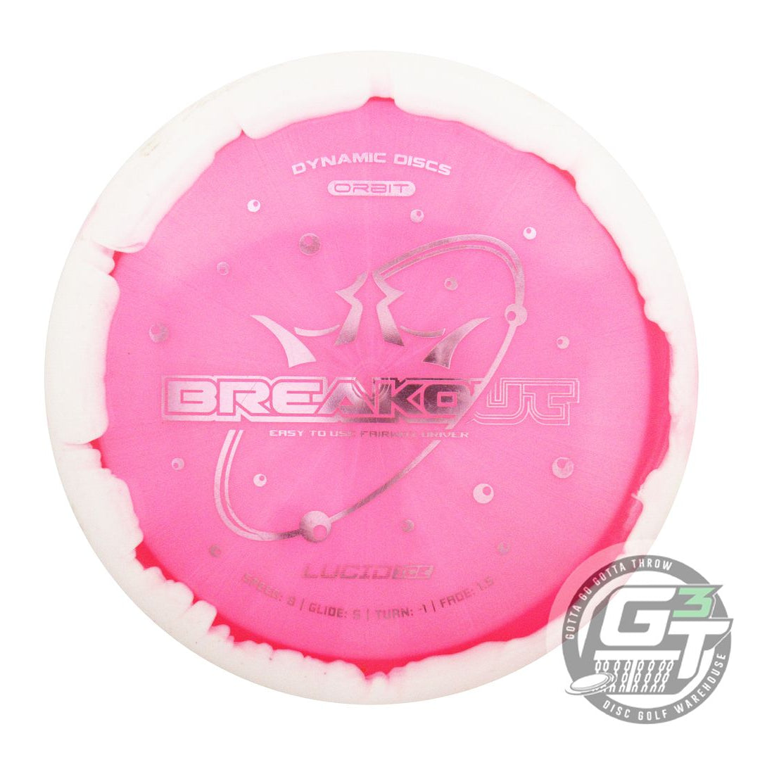 USED Dynamic Discs Lucid Ice Orbit Breakout 158g White-Pink Fairway Driver Disc