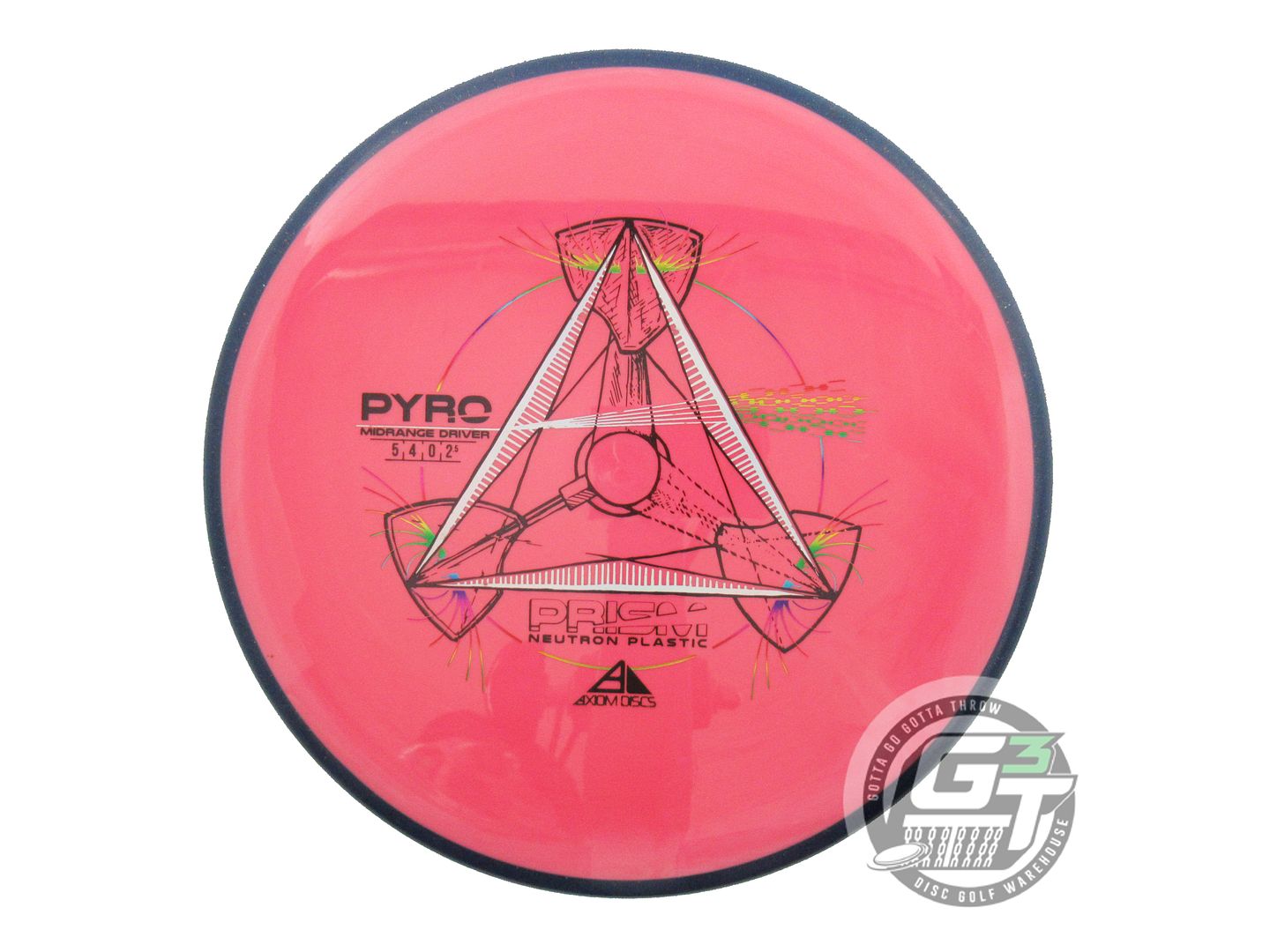 USED Axiom Discs Prism Neutron Pyro 178g Pink Blue Rim Midrange Golf Disc