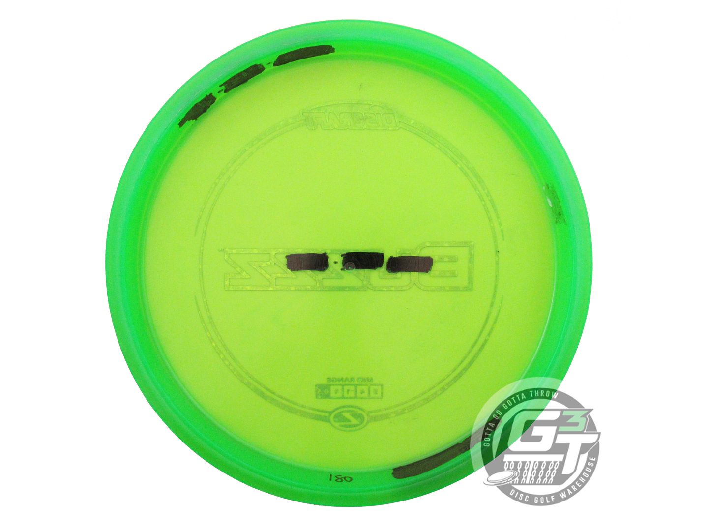 USED Discraft Z Buzzz 180g Lime Black Stamp Midrange Golf Disc