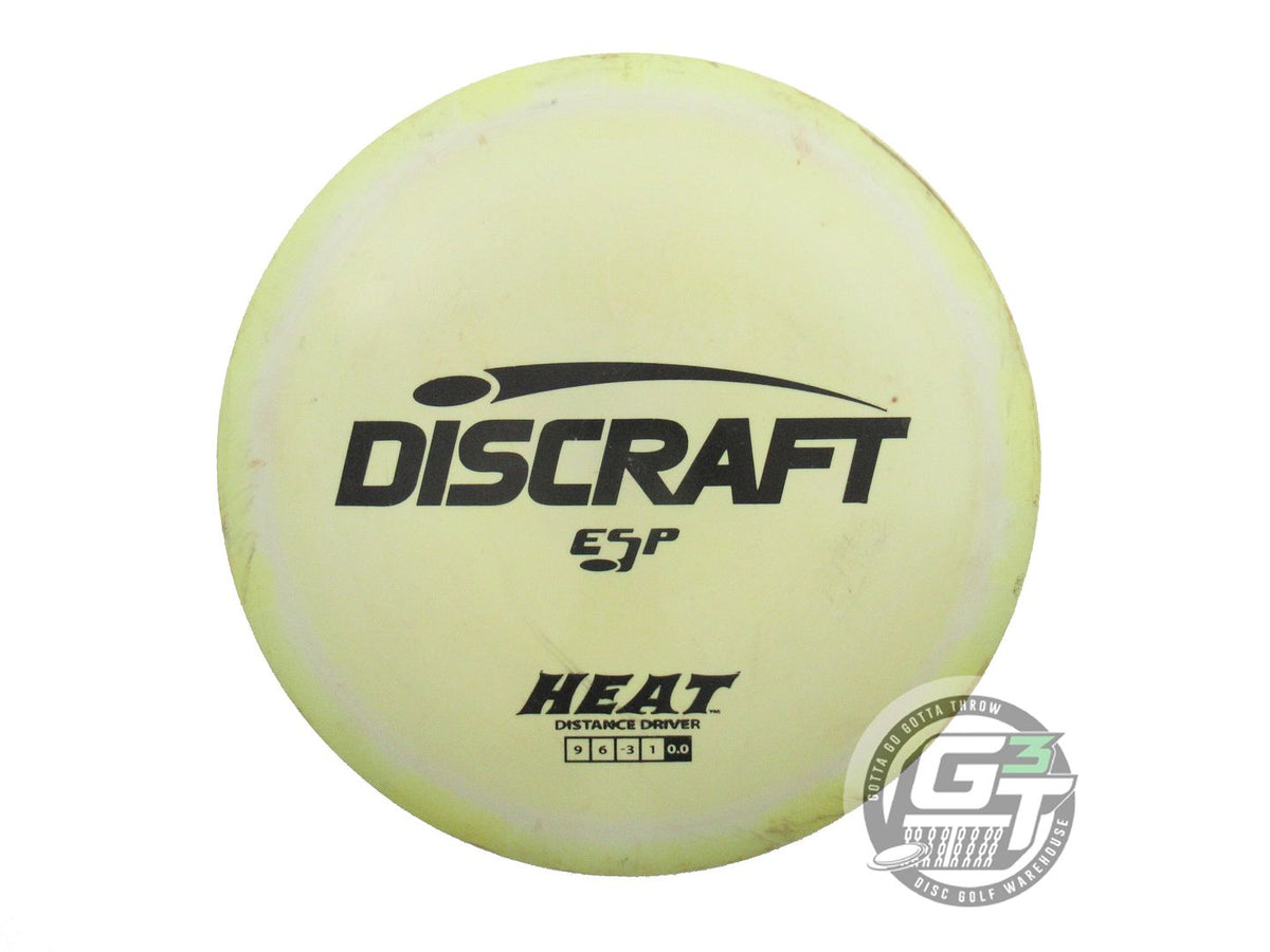 USED Discraft ESP Heat 171g Lime-Gray Black Stamp Distance Driver Golf Disc