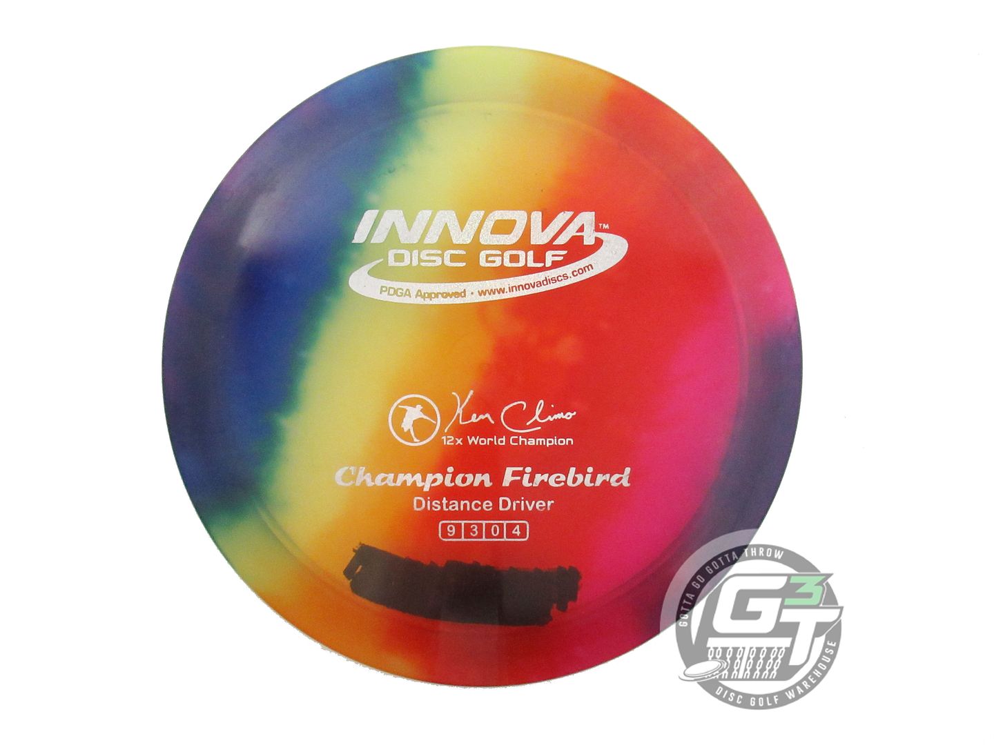 USED Innova I-DYE Champion Firebird 172g Rainbow Distance Driver Golf Disc