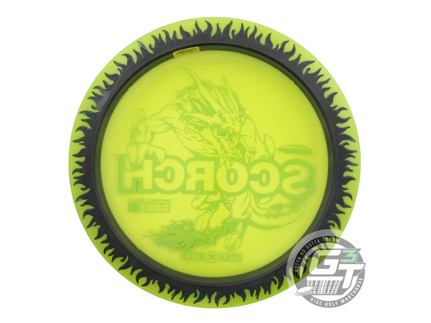 USED Discraft FuZed Flame Scorch 169g Lime Blue Foil Distance Driver Golf Disc