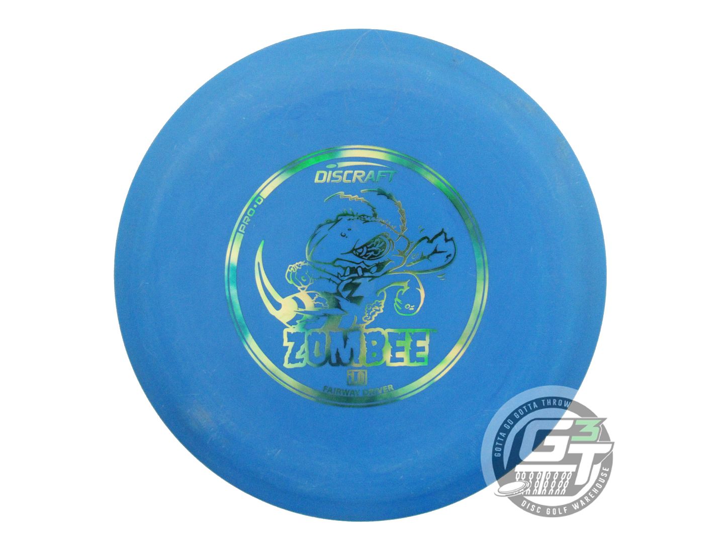USED Discraft Pro D Zombee 168g Blue Green Cloud Foil Fairway Driver Golf Disc