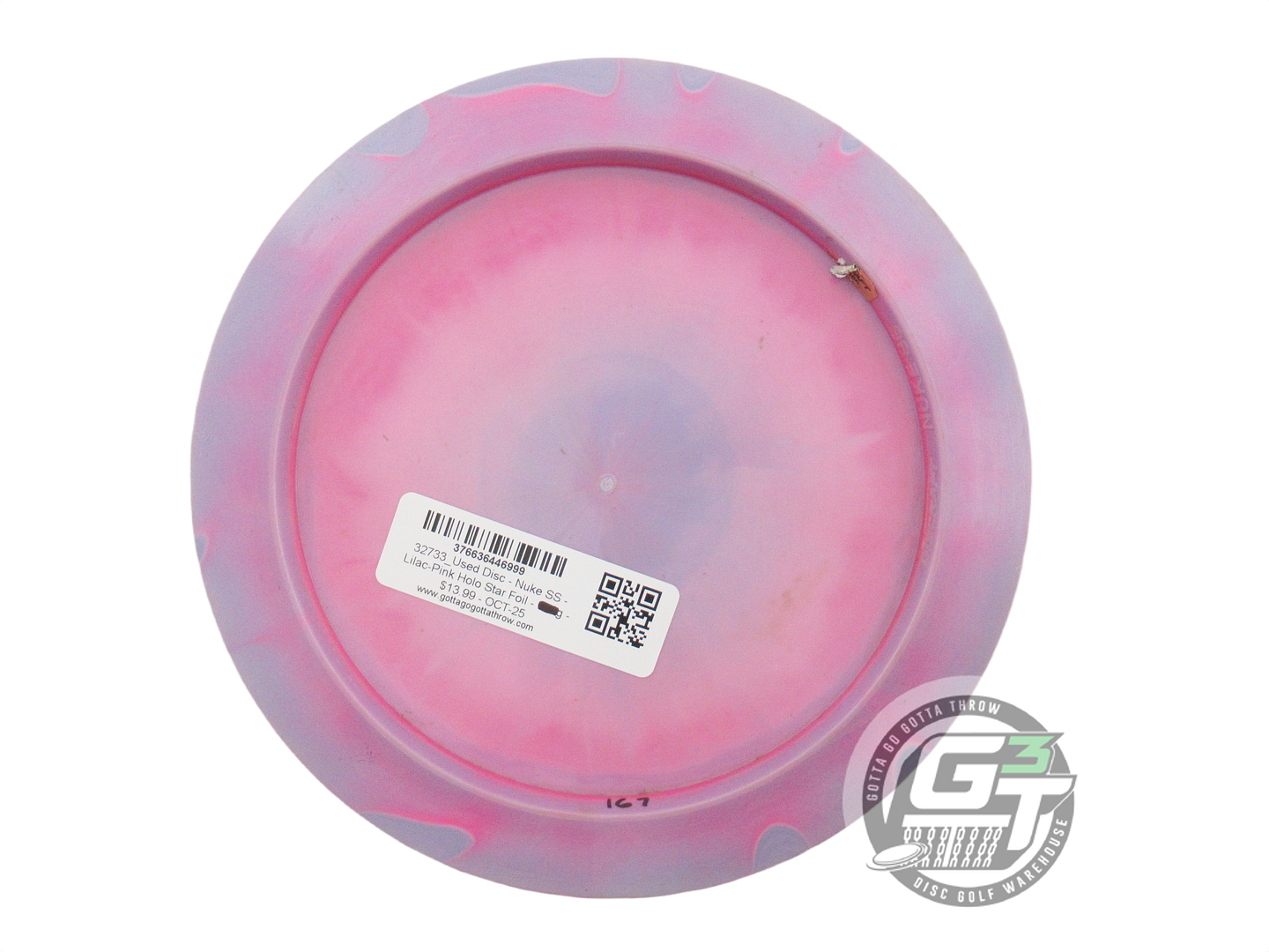 USED Discraft ESP Nuke SS 167g Lilac-Pink Holo Star Foil Distance Driver Disc