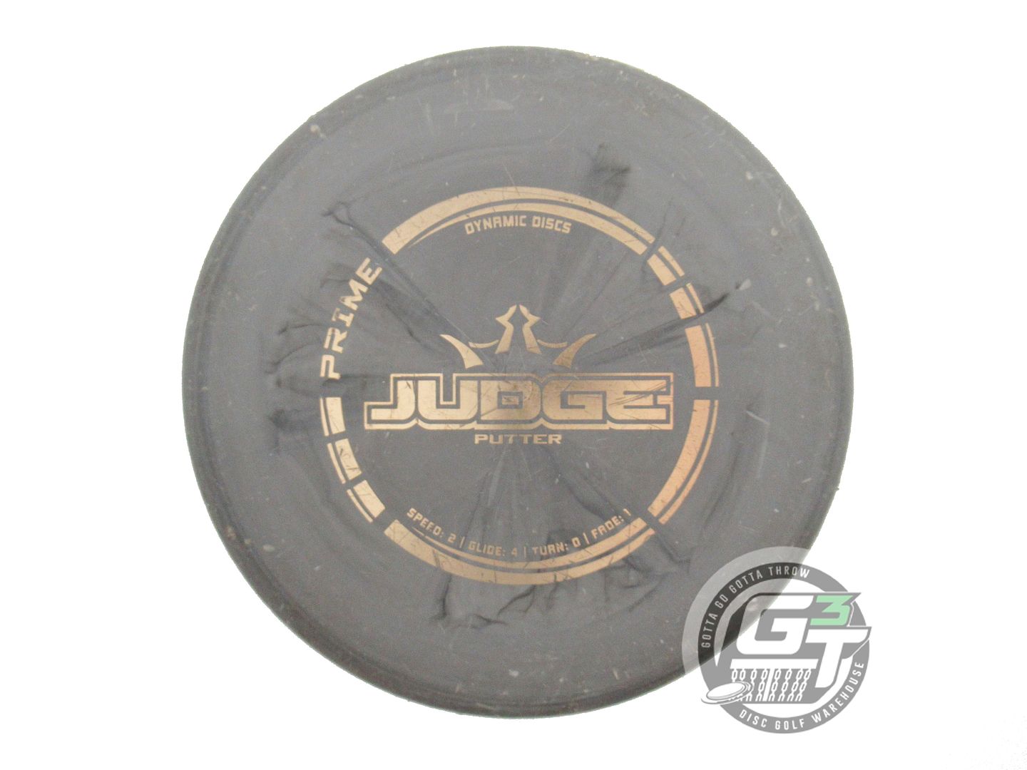 USED Dynamic Discs Prime Judge 173g Gray Gold Foil Putter Golf Disc