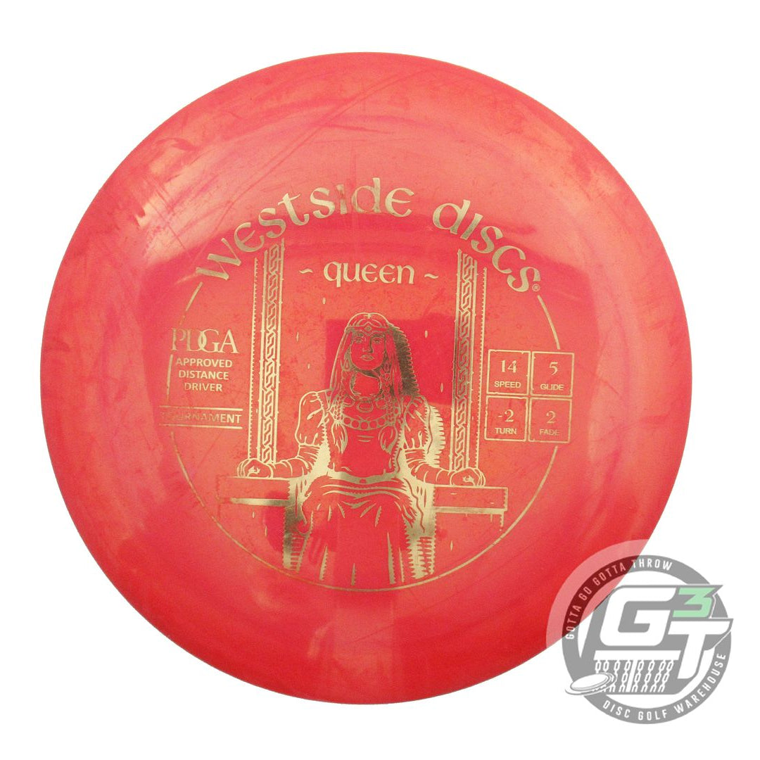 USED Westside Discs Tournament Queen 173g Red Gold Foil Driver Golf Disc