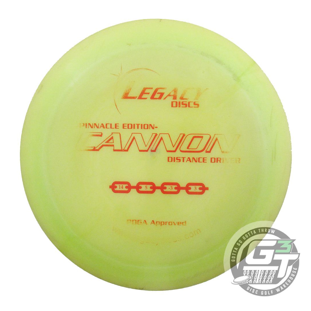 USED Legacy Discs Pinnacle Cannon 174g Yellow Red Stamp Distance Driver Disc