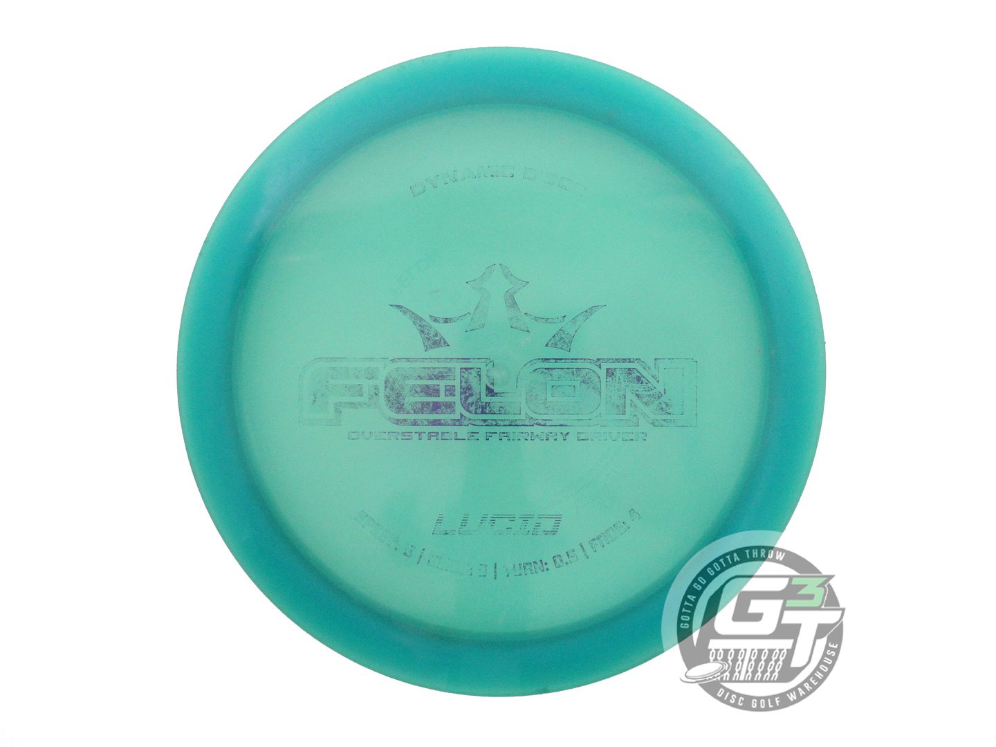 USED Dynamic Discs Lucid Felon 174g Teal Purple Foil Fairway Driver Golf Disc