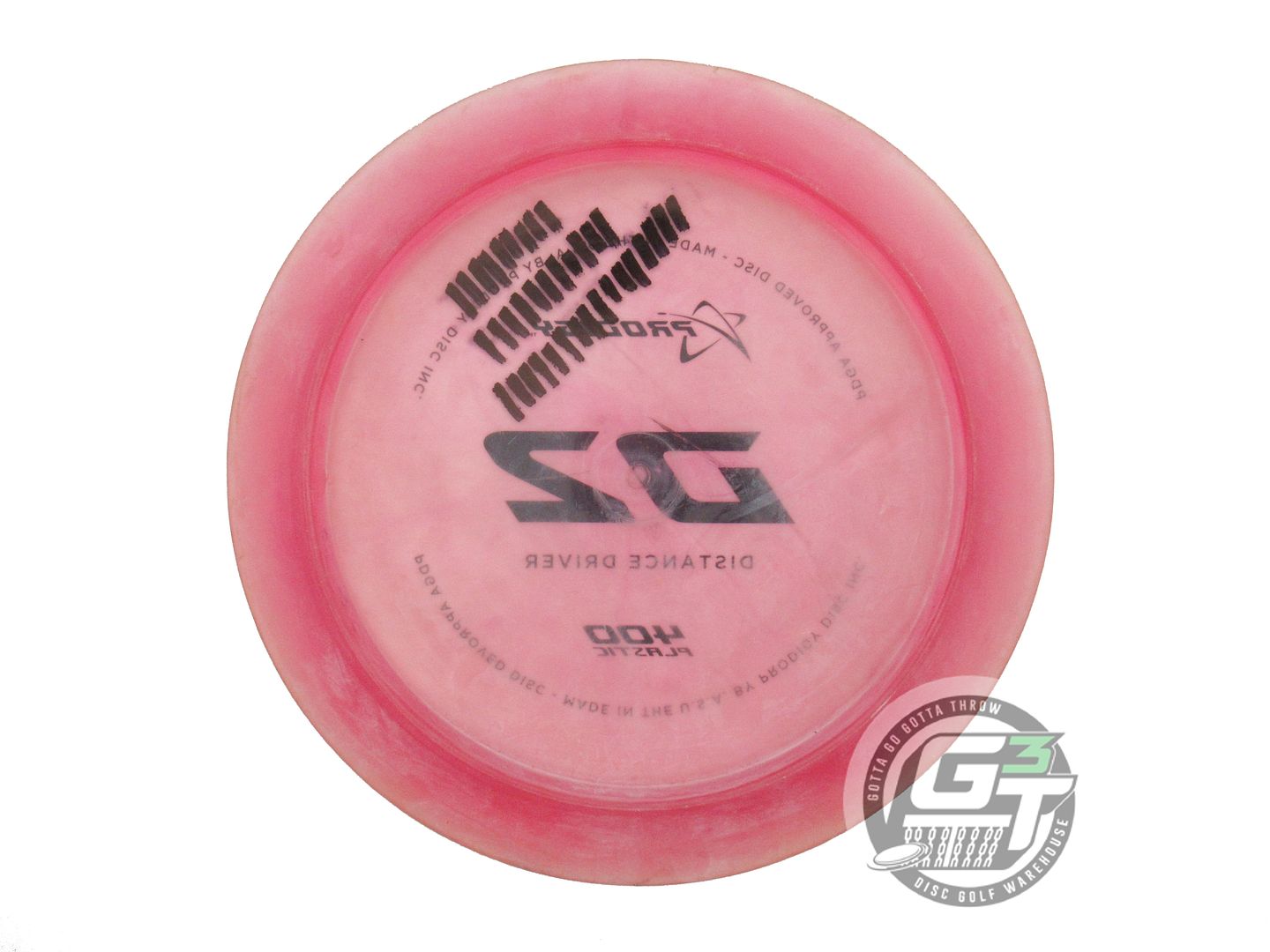 USED Prodigy Discs 400 D2 175g Pink Black Stamp CHALKY Distance Driver Golf Disc