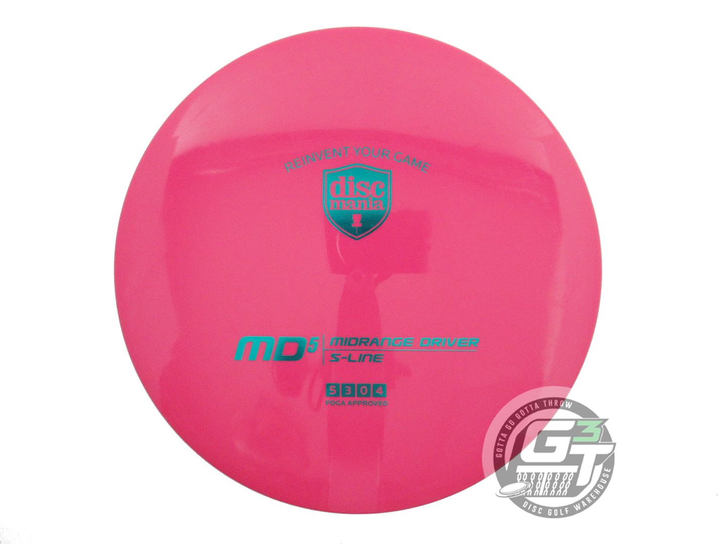 USED DiscMania S-Line MD5 175g Pink Teal Foil Midrange Golf Disc