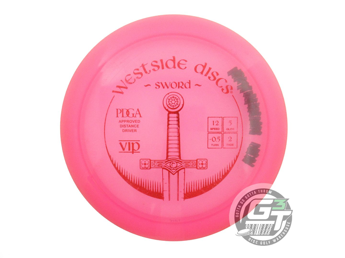 USED Westside Discs VIP Sword 173g Pink Red Foil Distance Driver Golf Disc
