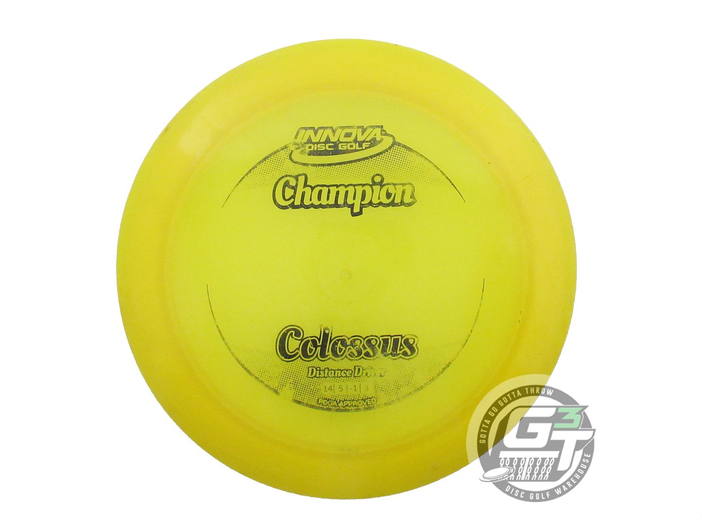 USED Innova Champion Colossus 176g Yellow Black Stamp Distance Driver Golf Disc