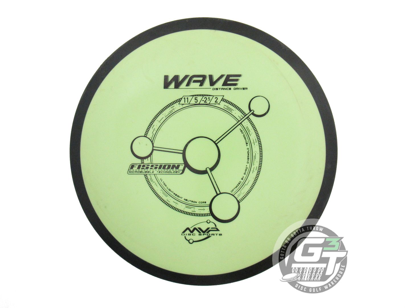 USED MVP Disc Sports Fission Wave 156g Lime Distance Driver Golf Disc