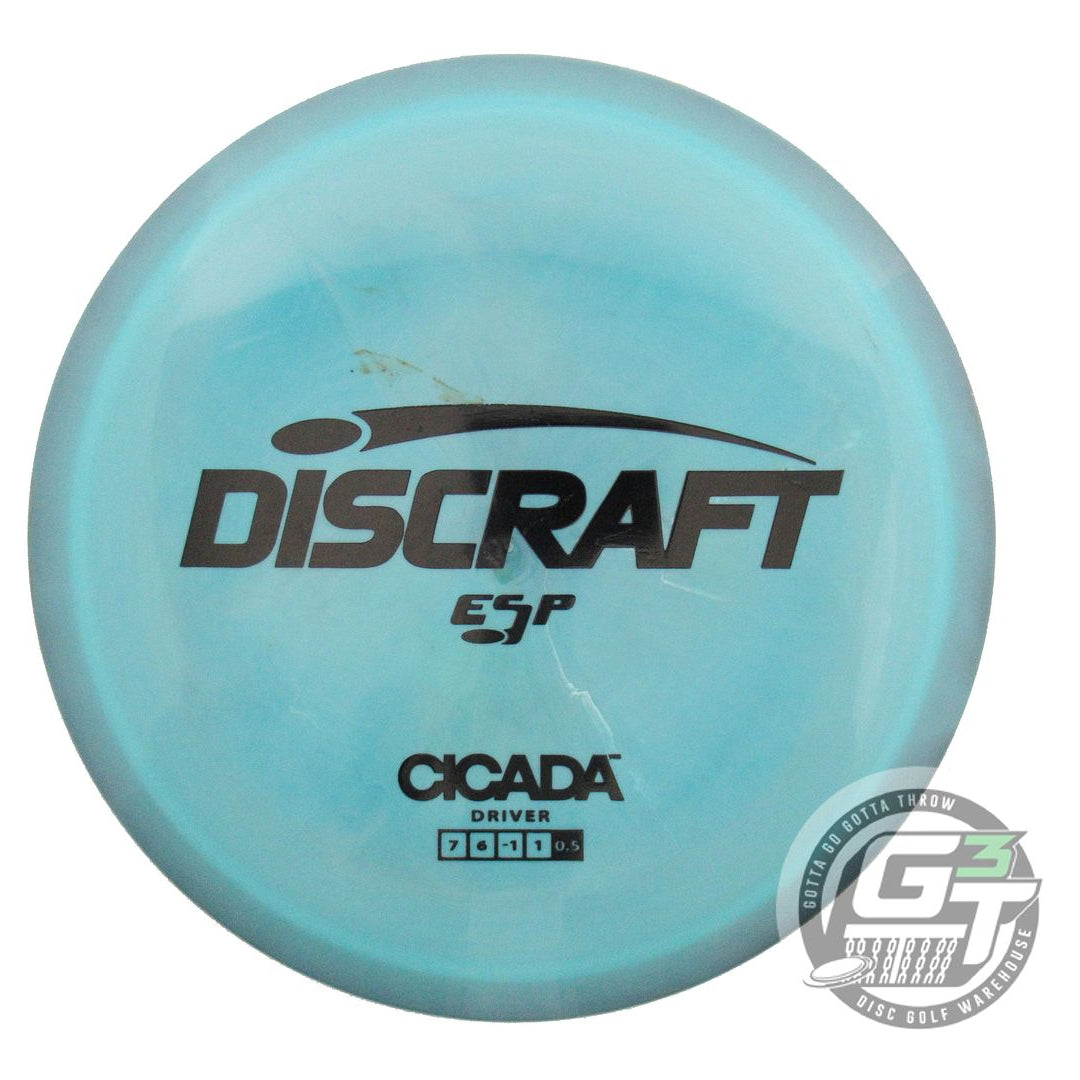 USED Discraft ESP Cicada 164g Gray-Teal Black Stamp Fairway Driver Golf Disc