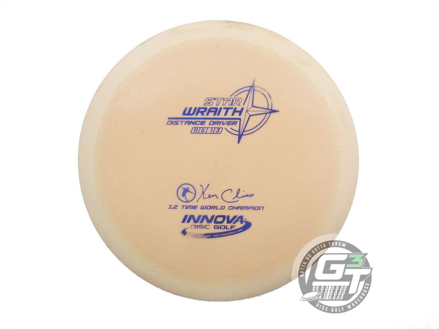 USED Innova Star Wraith 145g Peach Blue Foil Distance Driver Golf Disc